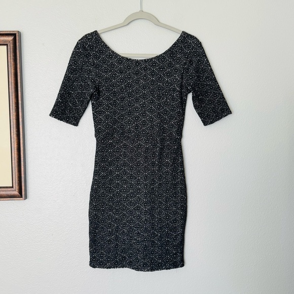 Free People Lady Pucker Scoop Back Dress Bodycon Black Size Small - Picture 3 of 11